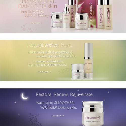 Elegant, High-End, Captivating website for Naturactive Skincare