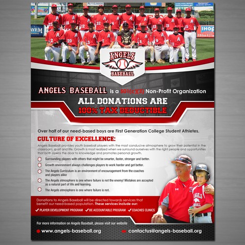 Angels Baseball: Non-Profit Flier