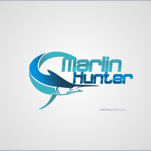 Create the next logo and business card for Marlin Hunter