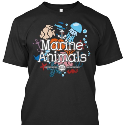 T-shirt Design for Marine Theme