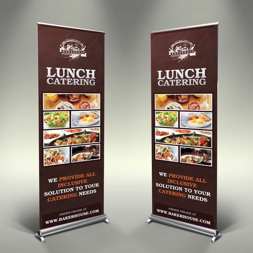 Stand Up Poster to Advertise Catering Capabilty for "Working" Lunch