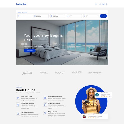 Booking Hotels Web Design 