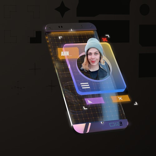 3d cyberpunk phone