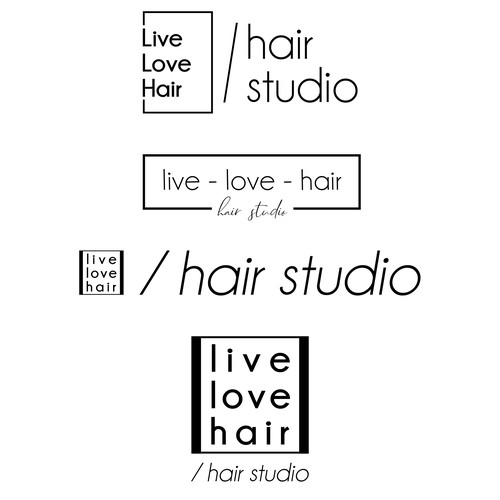 Sophisticated Logo designs for the hair studio