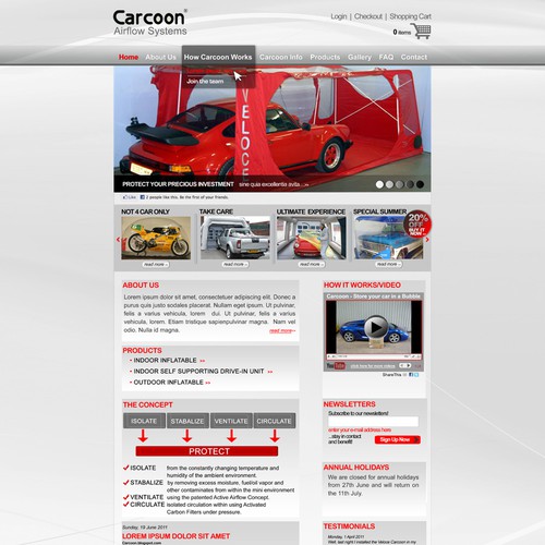 New website design wanted for Carcoon