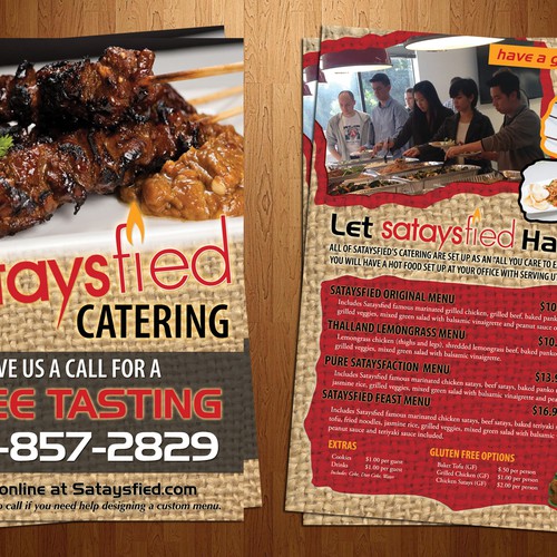 Create a flyer for an Asian Fusion Catering company