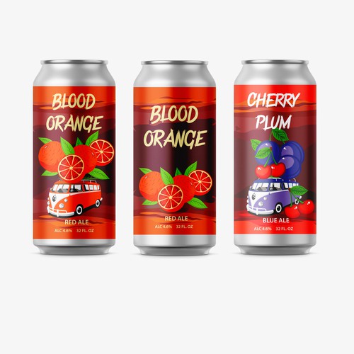 16oz Beer Can Label Design