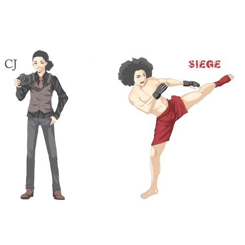 Create An Alter-Ego Japanese Anime Illustration (Photographer/MMA Fighter)