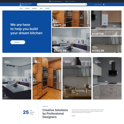 Kitchen and Countertop Landing Page