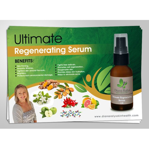Powerful skin serum advertisement to attract beauty editors andconsumers