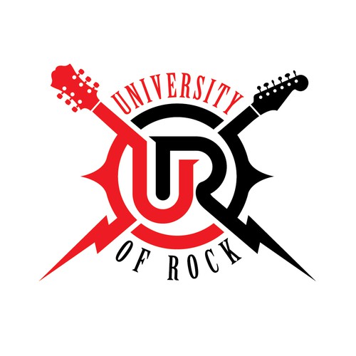 Create a Simple Rockstar logo for UNIVERSITY of ROCK