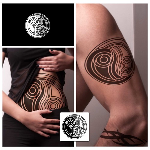 Tattoo art project for Yin-Yang symbol