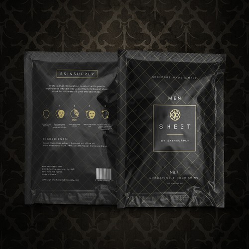 Luxury Skincare Packaging Design for MEN SHEET by SKINSUPPLY