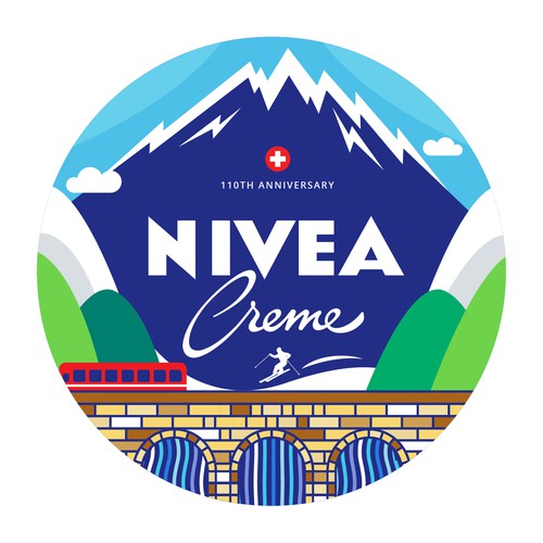 Label design for NIVEA Creme 110th Anniversary 