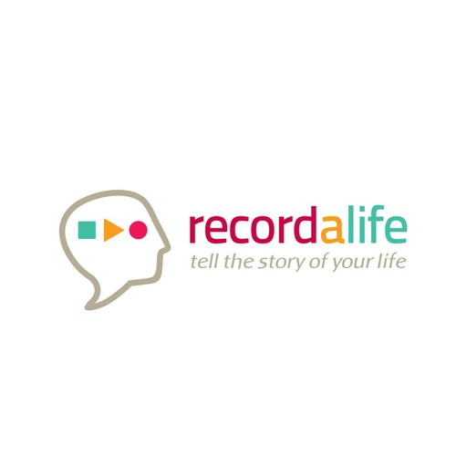 Logo for a site that records people's life stories in the first person and edits them in books and CDs with high presentation quality.