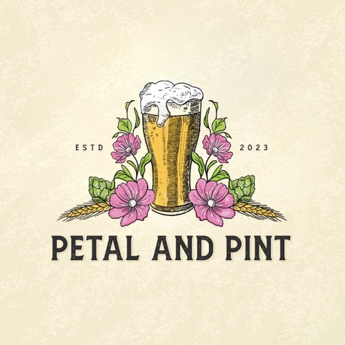 Logo design for flower farm and beer tap room