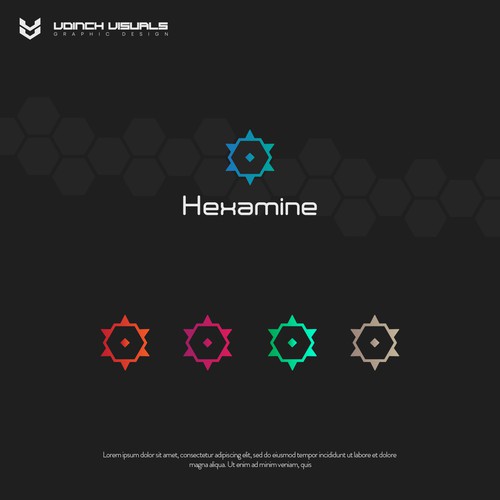 Iconic logo concept for "Hexamine"