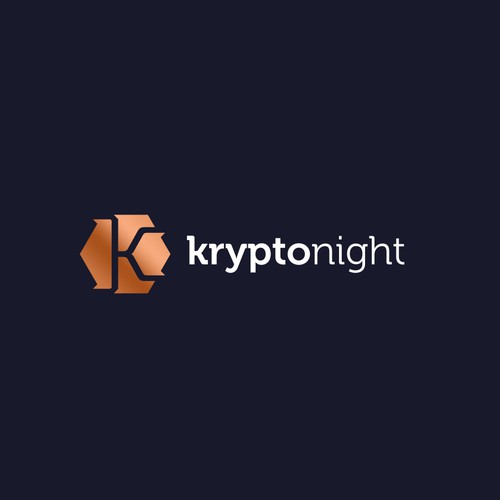 Abstract crypto letter K logo