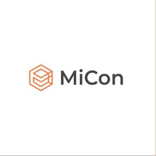 MiCon logo in a minimalist hexagon shape 