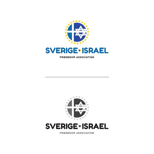 Sverige-Israel logo design