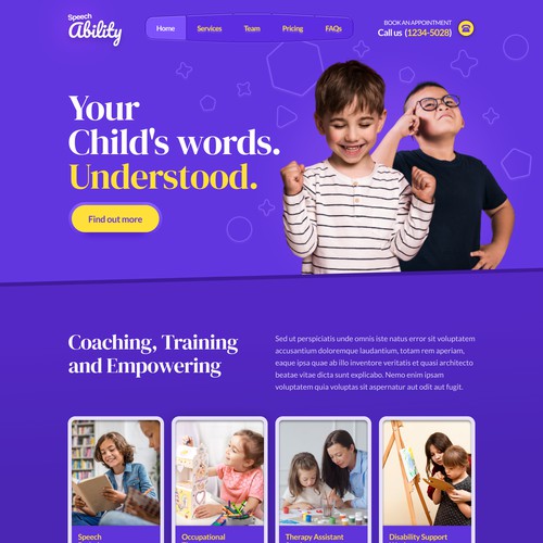 Landing Page Design Speechability