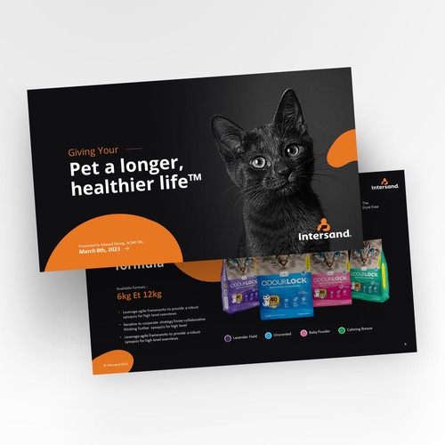 Presentation design for pet business