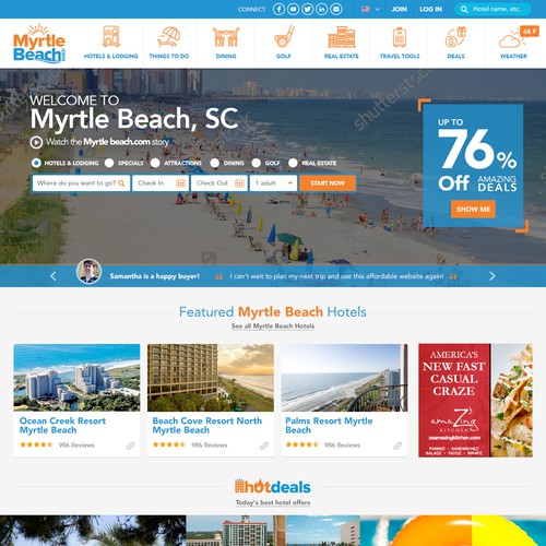 MyrtleBeach.com: Re-Design The Beach's Best Tourism Portal Site!