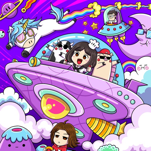 Cute and Fun Illustration for Meokja!