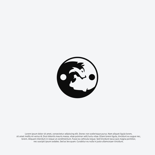 logo concept for wolf and tiger