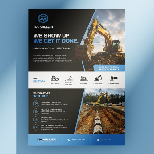 Modern Construction Flyer for RA Miller Construction