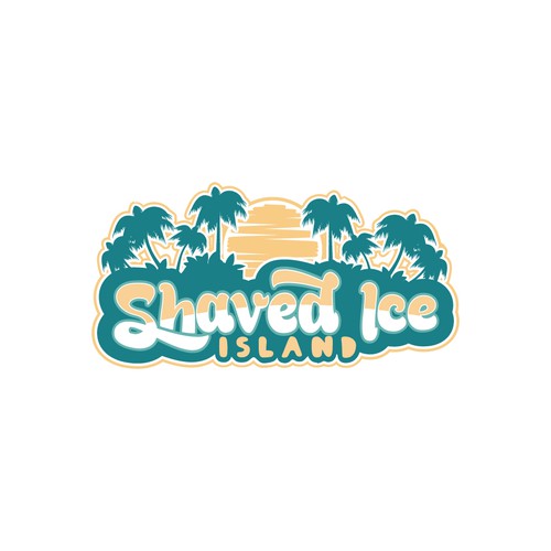 Create a fun, colorful logo for a Hawaiian Shaved Ice business