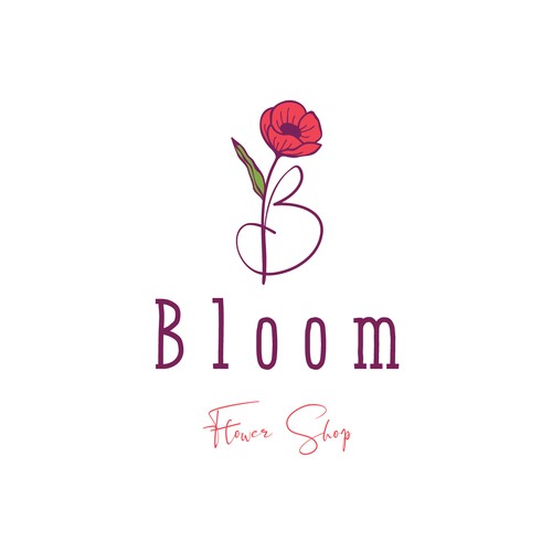 Bloom Flower Shop logo concept