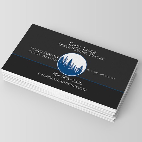 Dark Business Card with bold highlights