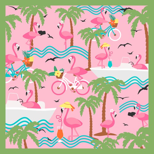 Flamingos on vacation