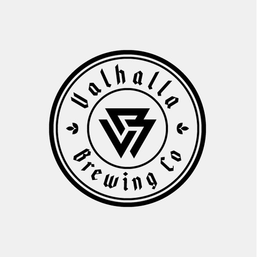 Viking themed logo for Valhalla Brewing Co