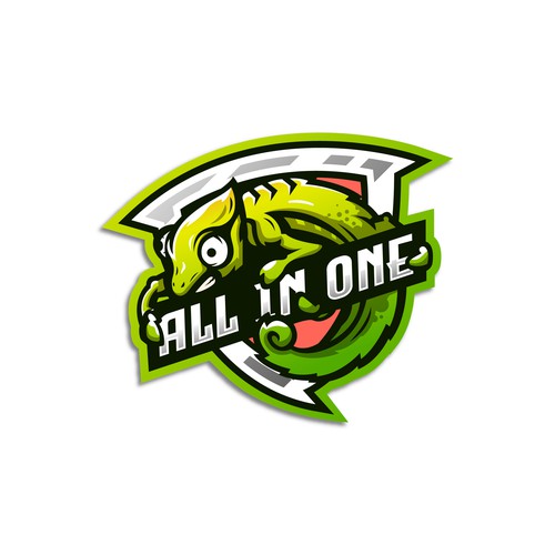 All in one mascot gaming logo design