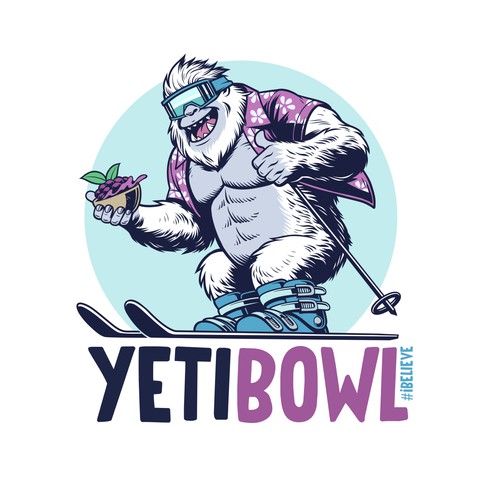 awesome yeti mascot design