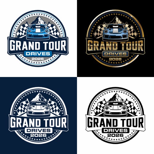 Vintage Motorsport Badge Logo for Grand Tour Drives