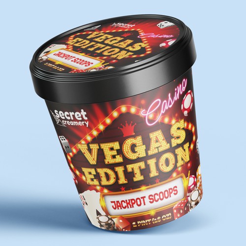 Vegas Edition Ice Cream Pint Design