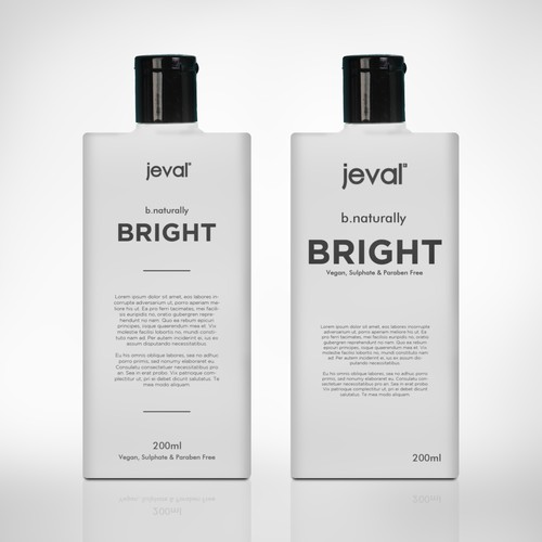 Hair Styling product minimal style packaging