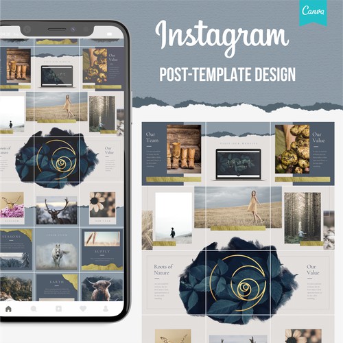 Roots of Nature Instagram Post Template Design