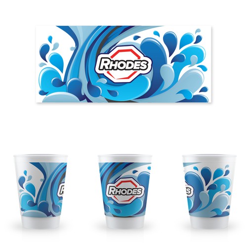 Drink Cup Label Design