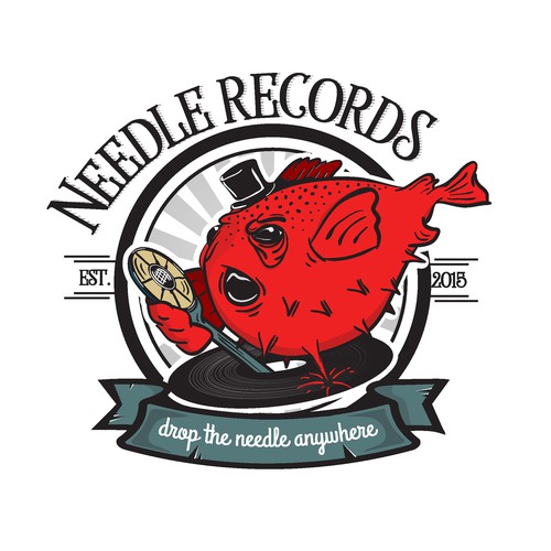 Bold vintage logo concept for the record shop.