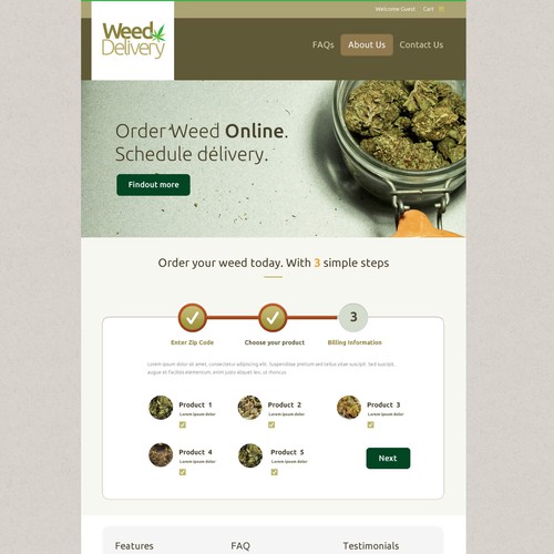 Marijuana Delivery Online Store Store Design Needed