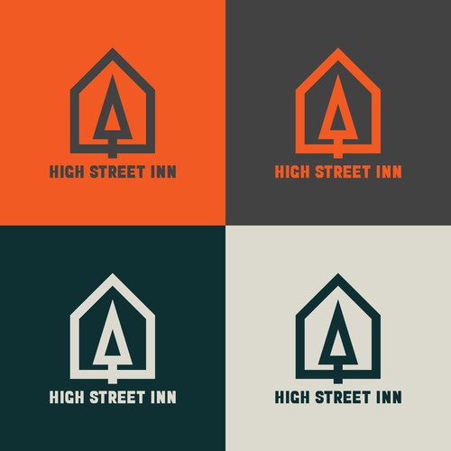 High street Inn- Classic minimal Logo design 
