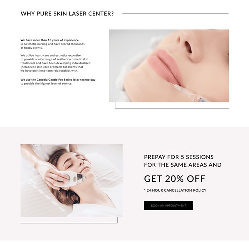 Skin & Beauty Laser Center Landing Page 