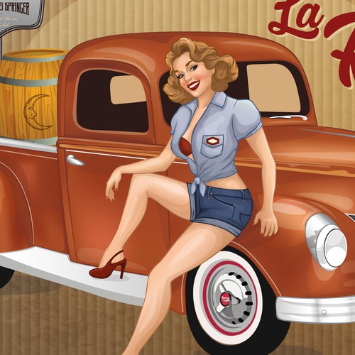 Pin up beer label