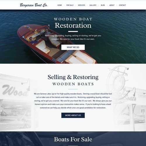 Boat Restoration Company Website