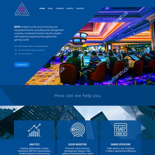 Web design for a casino management company