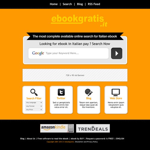 New design with improved usability for EbookGratis.It